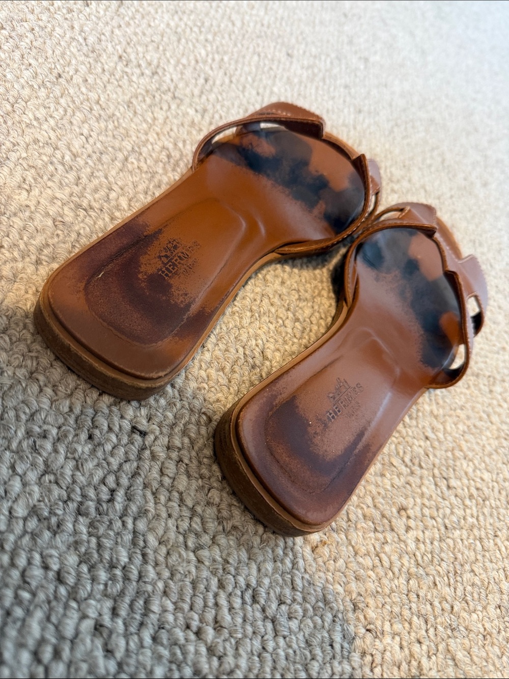 Hermes Oran Sandals - Brown - Size 37.5 - Picture 5 of 7